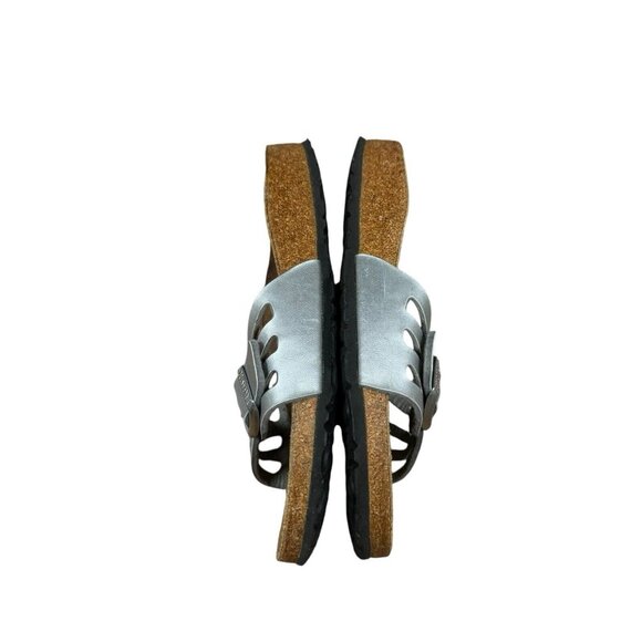 BIRKENSTOCK Silver Metallic MOLINA Single Strap Sandals‎ Women's Sz 36 - US L5 - Picture 6 of 10